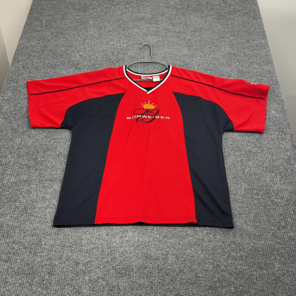 Winners Circle Racing Shirt Mens XL Red‎ Budweiser Dale Earnhardt Jr Colorblock